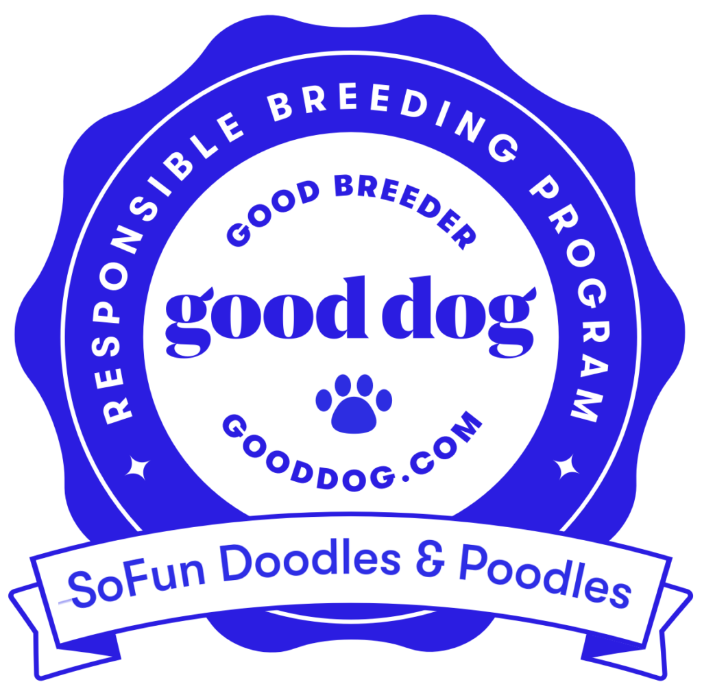good dog breeder of bernedoodles badge